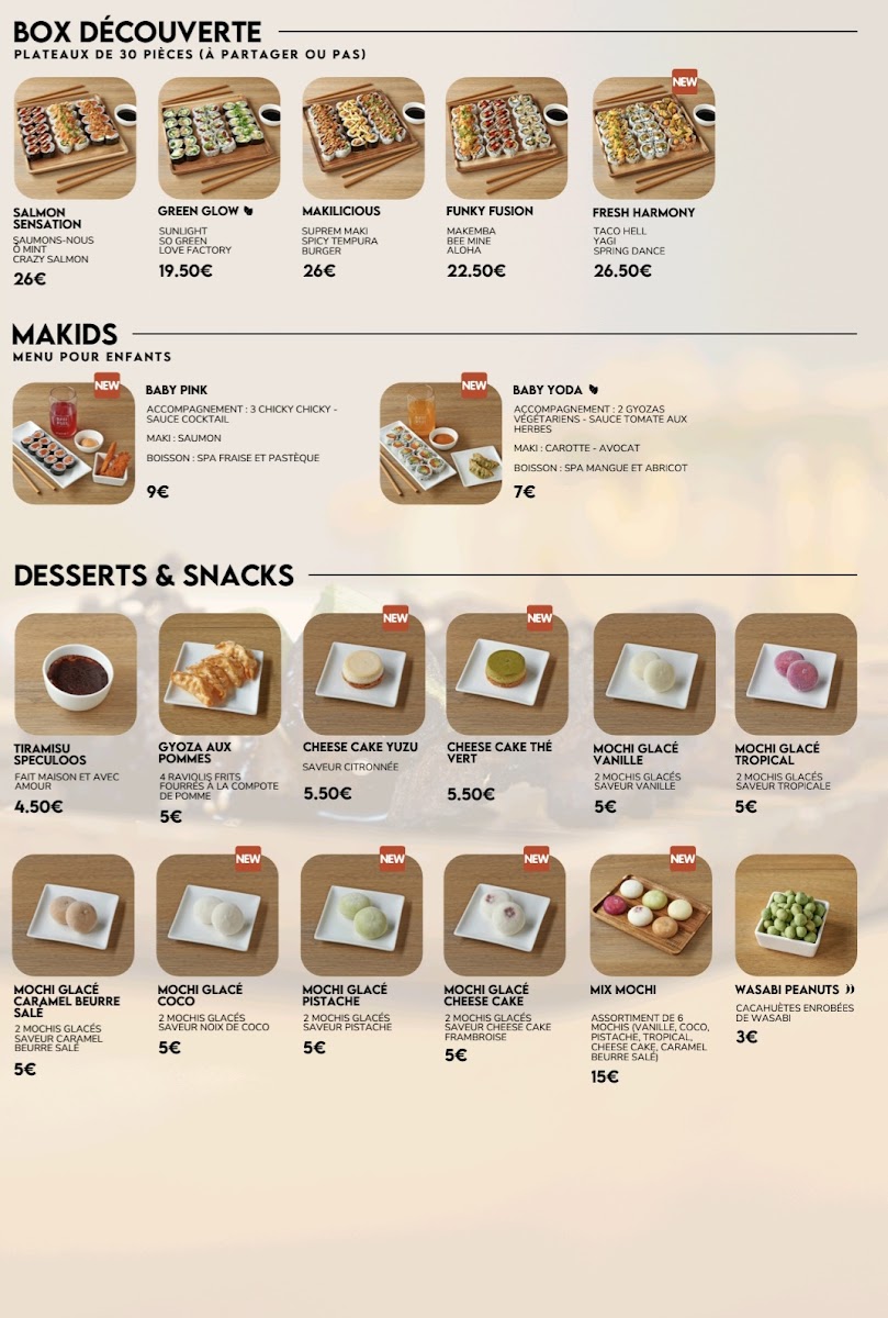 Menu Maki Maki - Uccle-5